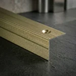 Aluminium Anti-Slip Stair Nosing 35x35mm Screw Fitting Ribbed Edge Trim - Image 5