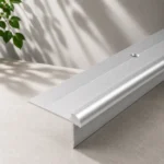 42 x 28mm Anodised Aluminium LVT Stair Nosing Edge Profile for 5mm Flooring