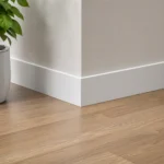 80mm PVC Skirting Board | White Black Cashmere | 2200mm | UK