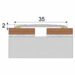 35mm Anodised Aluminium Flat Self Adhesive Door Threshold Strip UK - Image 7