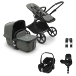 Bugaboo Fox Cub Pebble 360 PRO2 Travel System - Black/Forest Green