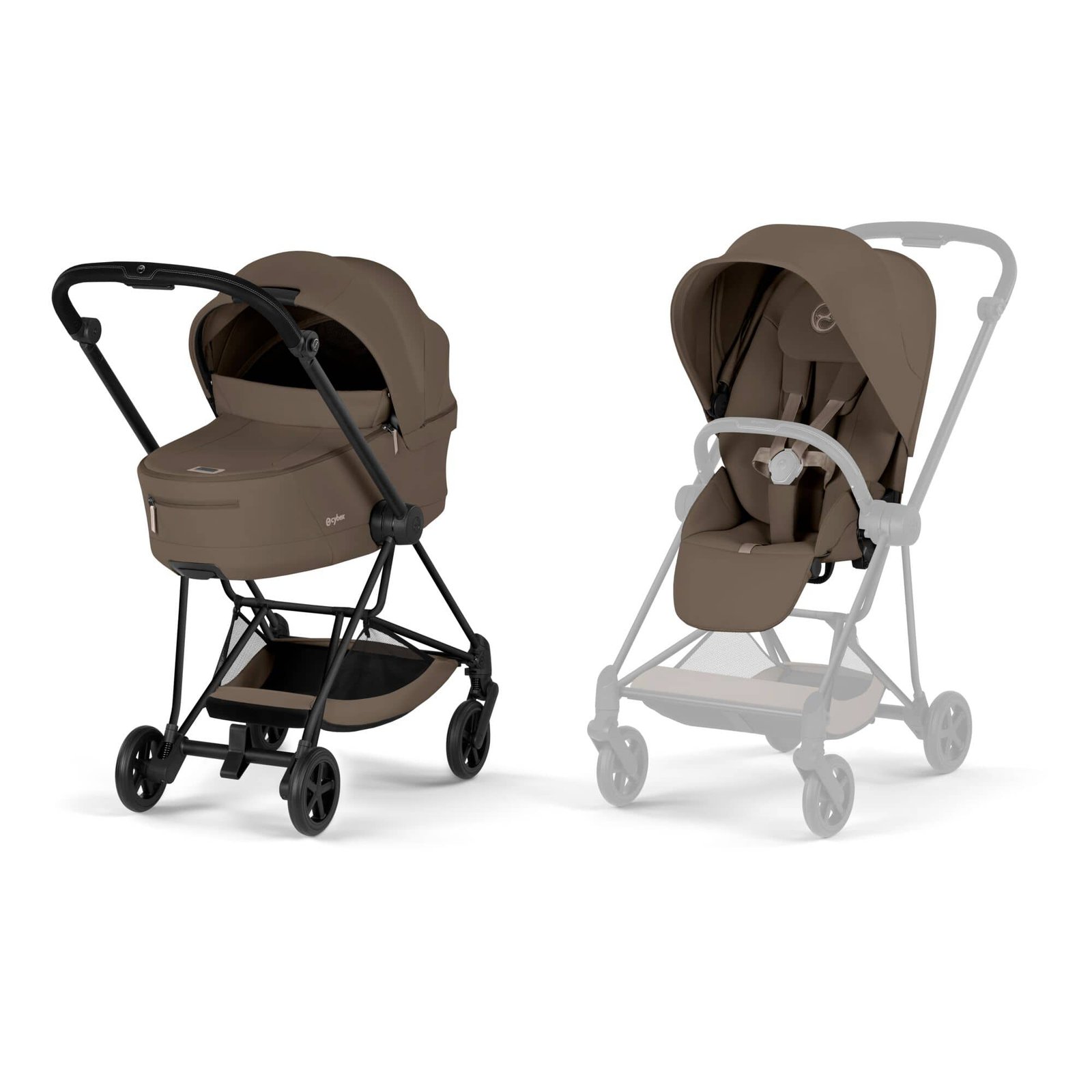 cybex-prams-pushchairs-cybex-mios-stroller-carrycot-comfort-matt-black-coconut-brown-4063846585397-cybex-mios-stroller-carrycot-matt-black-coconut-brown-uk-baby-centre-1260459982 Cybex MIOS Stroller & Carrycot (Comfort) - Matt Black/Coconut Brown - Image 1