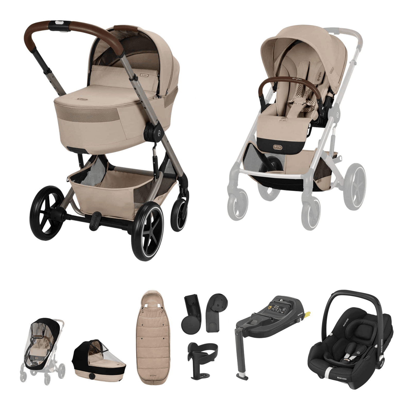 cybex-travel-systems-cybex-balios-s-lux-cabriofix-i-size-travel-system-almond-beige-2026-cybex-balios-s-lux-travel-system-cabriofix-i-size-2026-1249209008 Cybex Balios S Lux (Cabriofix i-Size) Travel System - Almond Beige (2026) - Image 1