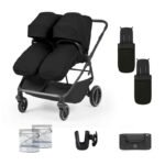 Ickle Bubba Altair Double Pram - Black