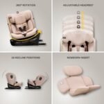 Jovikids Ranger TT i-Size 360 Rotating Car Seat - Rosewood - Image 4