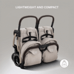JoviKids Ayla Twin Stroller - Dawn Beige - Image 4