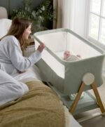 Mamas & Papas Lua Bedside Crib - Sage - Image 2