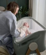 Mamas & Papas Lua Bedside Crib - Sage - Image 9