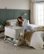 Mamas & Papas Lua Bedside Crib - Sage - Image 6