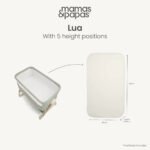 Mamas & Papas Lua Bedside Crib - Sage - Image 12