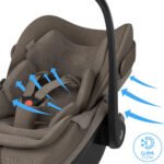 Maxi Cosi Pebble Slide Pro Car Seat and Base - Oak Truffle - Image 9