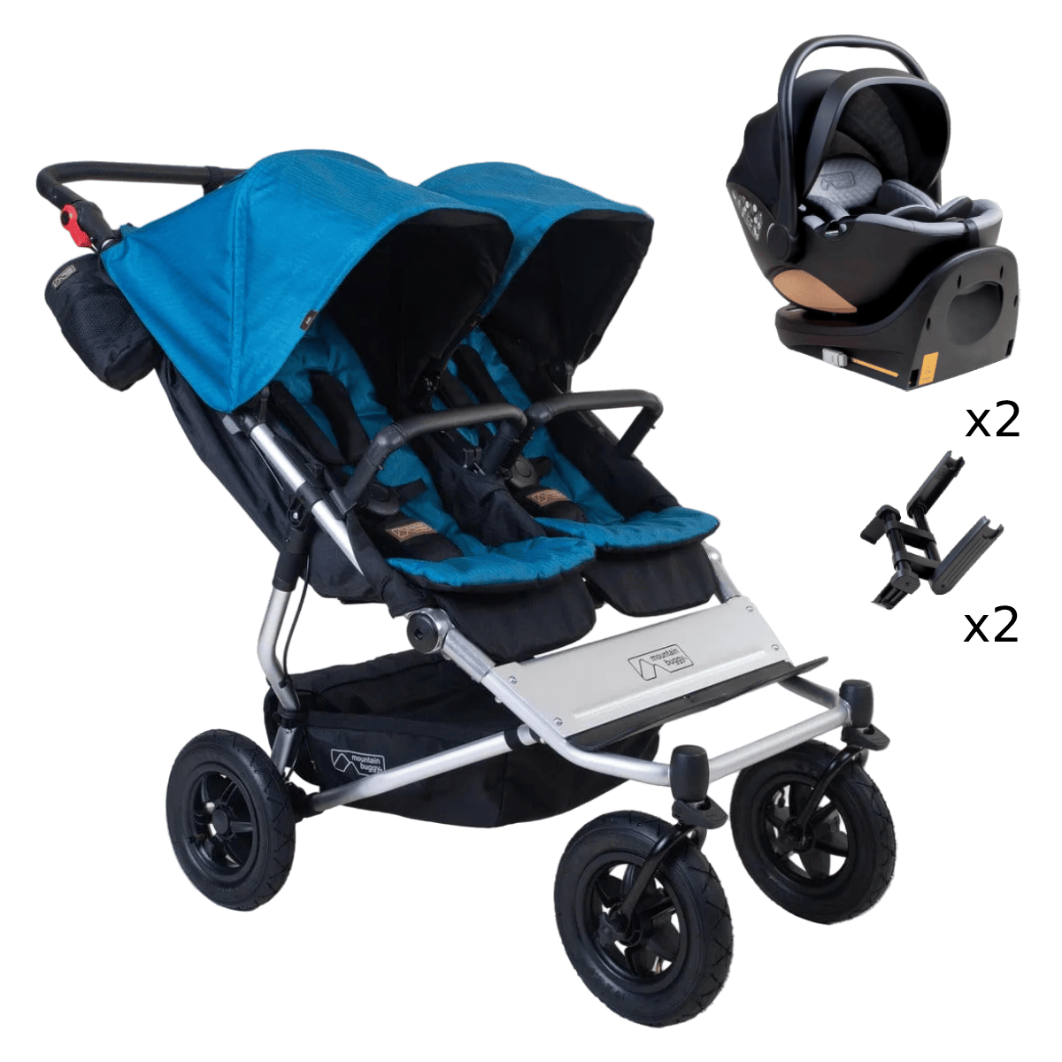 mountain-buggy-travel-systems-mountain-buggy-duet-twin-car-seat-bundle-ocean-9420015783803-mountain-buggy-duet-twin-buggy-nest-i-size-car-seat-bundle-ocean-uk-baby-centre-1248174396 Mountain Buggy Duet Twin Car Seat Bundle - Ocean - Image 1