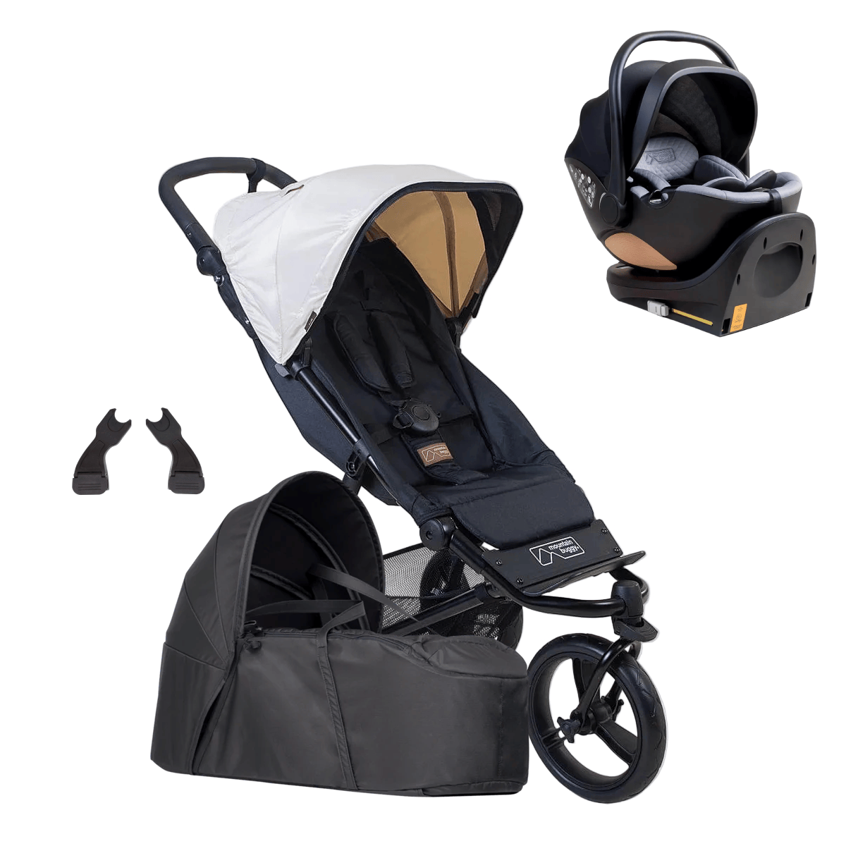 mountain-buggy-travel-systems-mountain-buggy-swift-nest-travel-system-ivory-mountain-buggy-swift-nest-travel-system-ivory-uk-baby-centre-1248874860 Mountain Buggy Swift (Nest) Travel System - Ivory - Image 1
