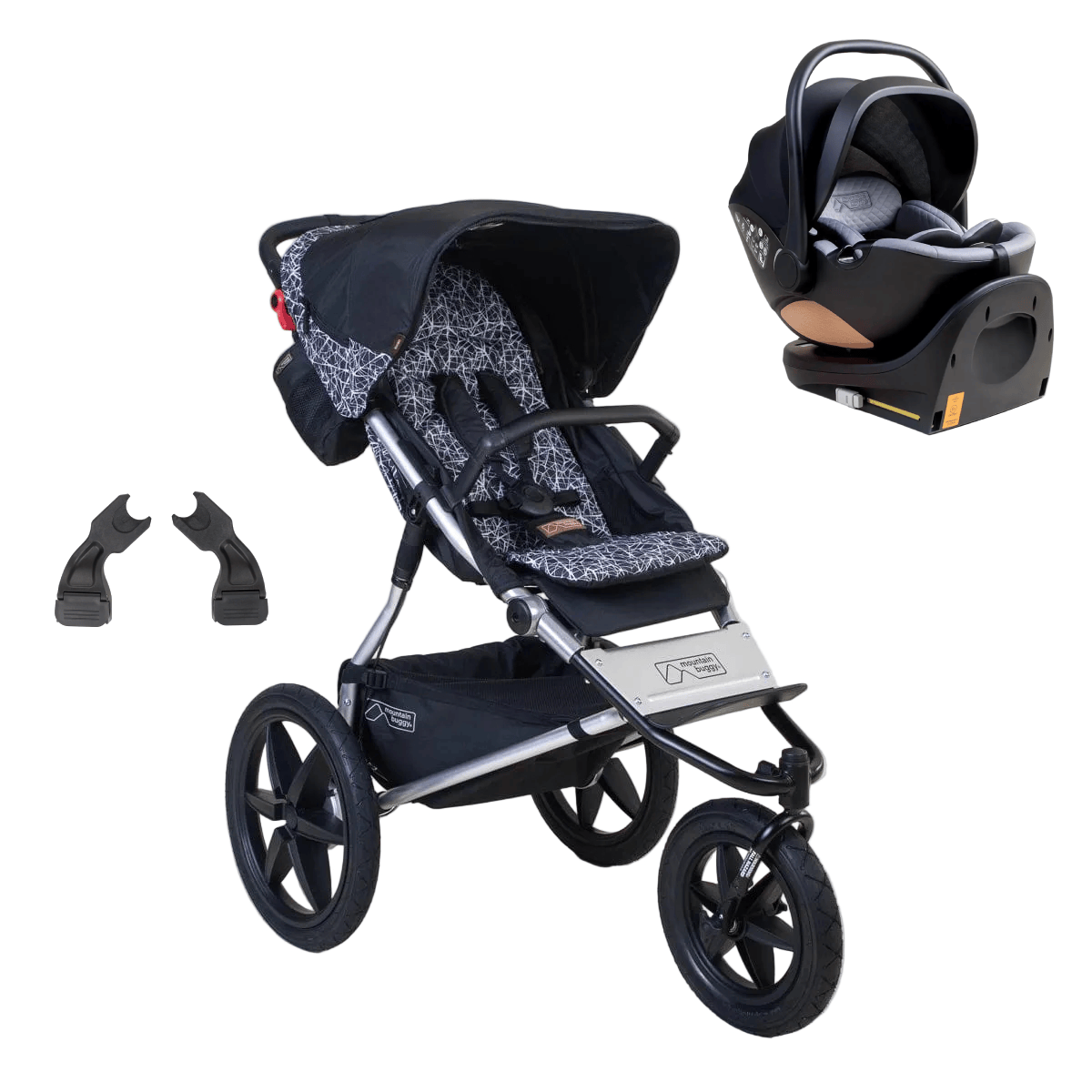mountain-buggy-travel-systems-mountain-buggy-terrain-car-seat-bundle-graphite-9420015783858-mountain-buggy-terrain-pushchair-graphite-all-terrain-3-wheel-buggy-uk-1248332235 Mountain Buggy Terrain Car Seat Bundle - Graphite - Image 1