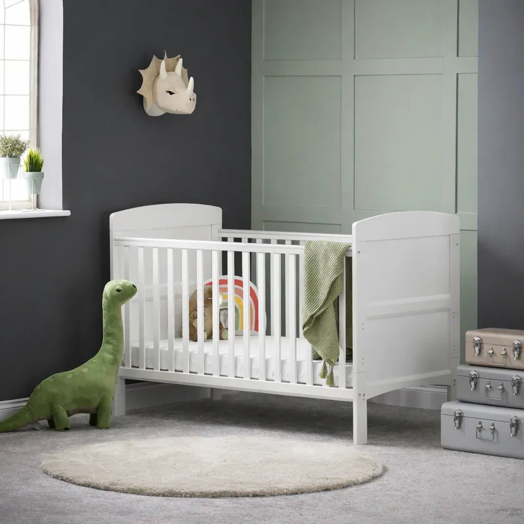 obaby-cot-beds-obaby-grace-cot-bed-white-5060174803352-obaby-grace-cot-bed-white-converts-to-toddler-bed-uk-baby-centre-1253495343 Obaby Grace Cot Bed - White - Image 1