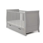 Obaby Stamford Classic Sleigh Cot Bed - Warm Grey - Image 2