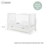 Obaby Stamford Luxe Sleigh Cot Bed - White - Image 5
