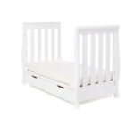 Obaby Stamford Mini Sleigh Cot Bed - White - Image 8