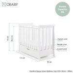 Obaby Stamford Space Saver Sleigh (2 Piece) Room Set - White - Image 4