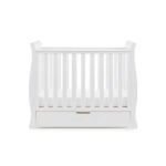 Obaby Stamford Space Saver Sleigh Cot - White - Image 6