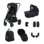 Oyster Vee Pram Bundle - Liquorice