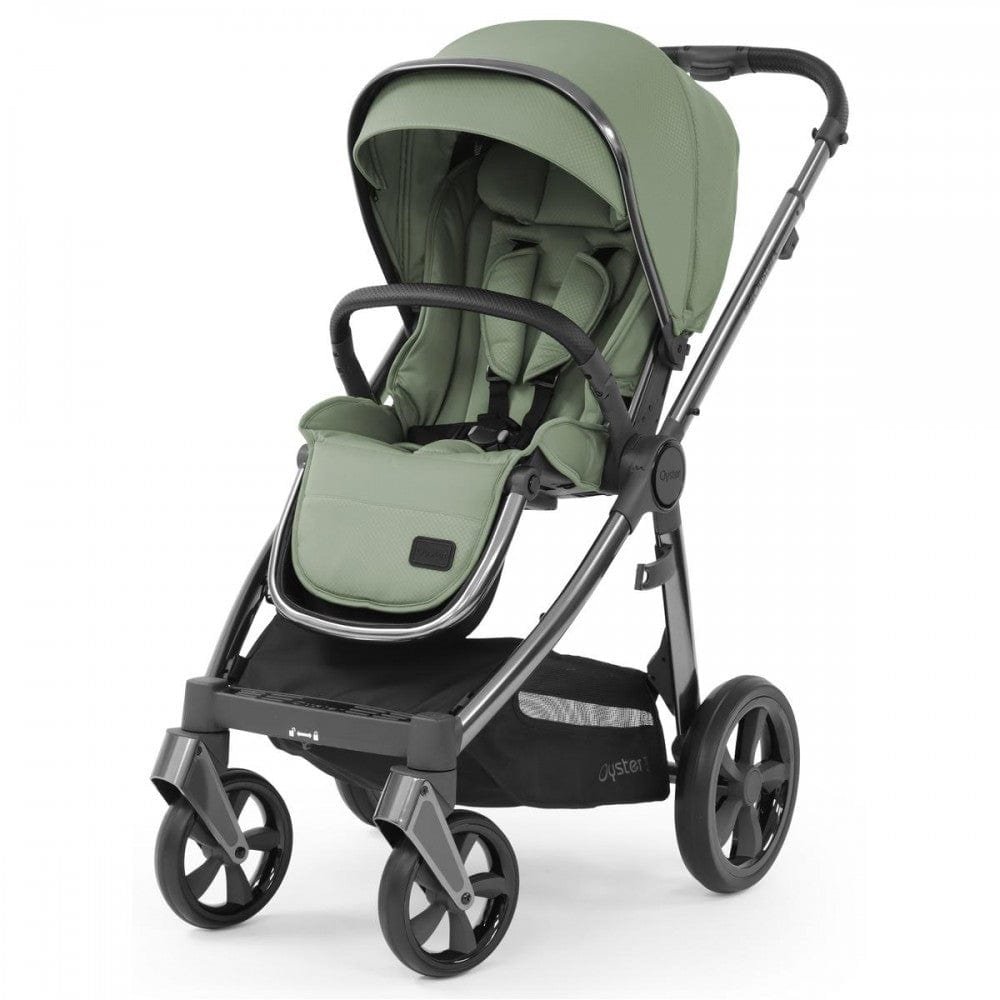 oyster-pushchair-accessories-oyster-3-gun-metal-spearmint-32018013749384 Oyster 3 Stroller - Gun Metal/Spearmint - Image 1