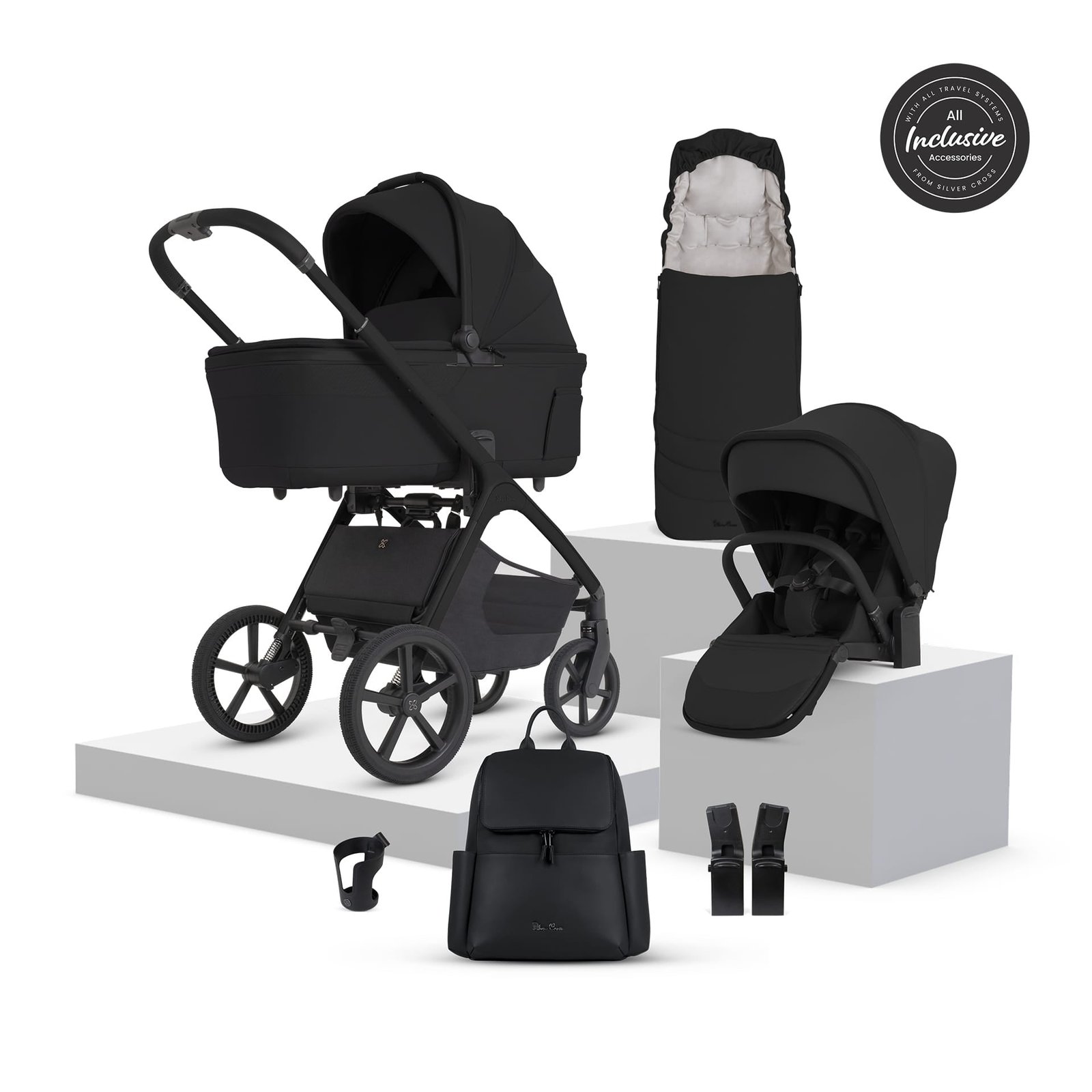 silver-cross-prams-pushchairs-silver-cross-cove-2-accessory-bundle-onyx-5055836936141-silver-cross-cove-2-pushchair-bundle-onyx-uk-baby-centre-1246045379 Silver Cross Cove 2 Accessory Bundle - Onyx - Image 1