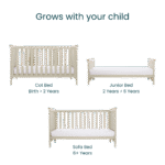Tutti Bambini Misha Cot Bed - Mushroom & Golden Oak - Image 3