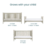Tutti Bambini Misha Cot Bed - Sage & Golden Oak - Image 4