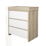Tutti Bambini Modena 2 Piece Room Set  (Cot Bed & Changer) White/Oak - Image 5