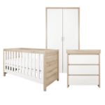 Tutti Bambini Modena 4 Piece Room Set - White/Oak (Free mattress) - Image 2