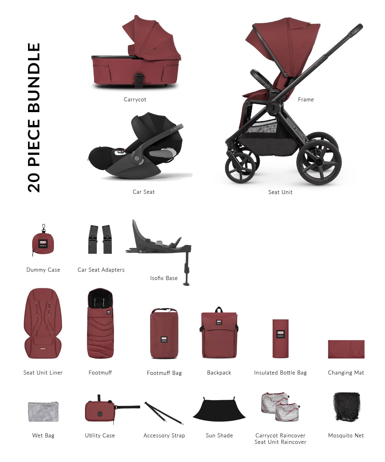 venicci-travel-systems-venicci-x-hunter-upline-3-cloud-t-travel-system-red-venicci-x-hunter-upline-3-travel-system-with-cybex-cloud-t-i-size-red-uk-baby-centre-1257370942-1 Venicci x Hunter Upline 3 (Cloud T) Travel System - Red - Image 1