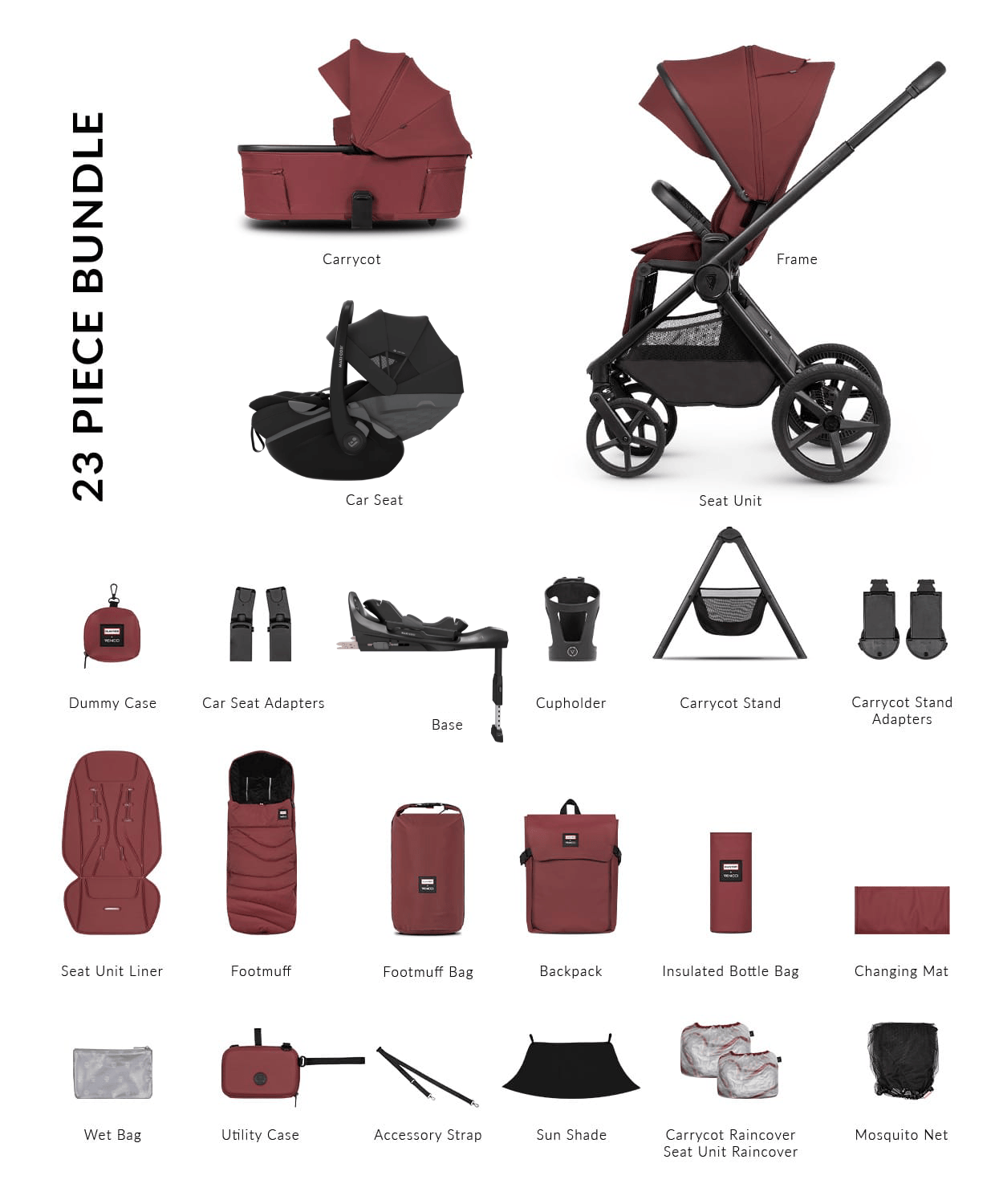 venicci-travel-systems-venicci-x-hunter-upline-3-pebble-slide-pro-plus-travel-system-red-venicci-x-hunter-upline-3-travel-system-pebble-slide-pro-red-uk-baby-centre-1260253754-1 Venicci x Hunter Upline 3, (Pebble Slide Pro) Plus Travel System - Red - Image 1