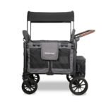 Wonderfold W2 Luxe Pro Double Stroller Wagon - Charcoal Grey - Image 4
