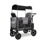 Wonderfold W2 Luxe Pro Double Stroller Wagon - Charcoal Grey