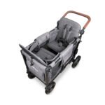 Wonderfold W2 Luxe Pro Double Stroller Wagon - Charcoal Grey - Image 6