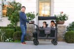 Wonderfold W4 Elite Pro Quad Stroller Wagon - Charcoal Grey - Image 4