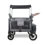 Wonderfold W4 Luxe Pro Quad Stroller Wagon - Charcoal Grey - Image 3