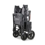 Wonderfold W4 Luxe Pro Quad Stroller Wagon - Charcoal Grey - Image 8