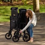 Wonderfold W4 Luxe Pro Quad Stroller Wagon - Jet Black - Image 4